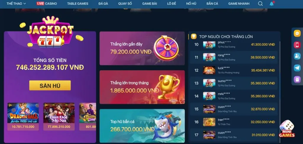 Các tính năng nổi bật của VNDWIN Nhà Cái